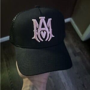 AMIRI Black Cap with White Logo